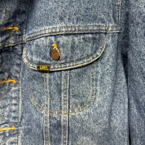 Lee Riders Vintage Jean Jacket 90s Y2K Mens Unisex XL Trucker Cotton Denim - Picture 4 of 12